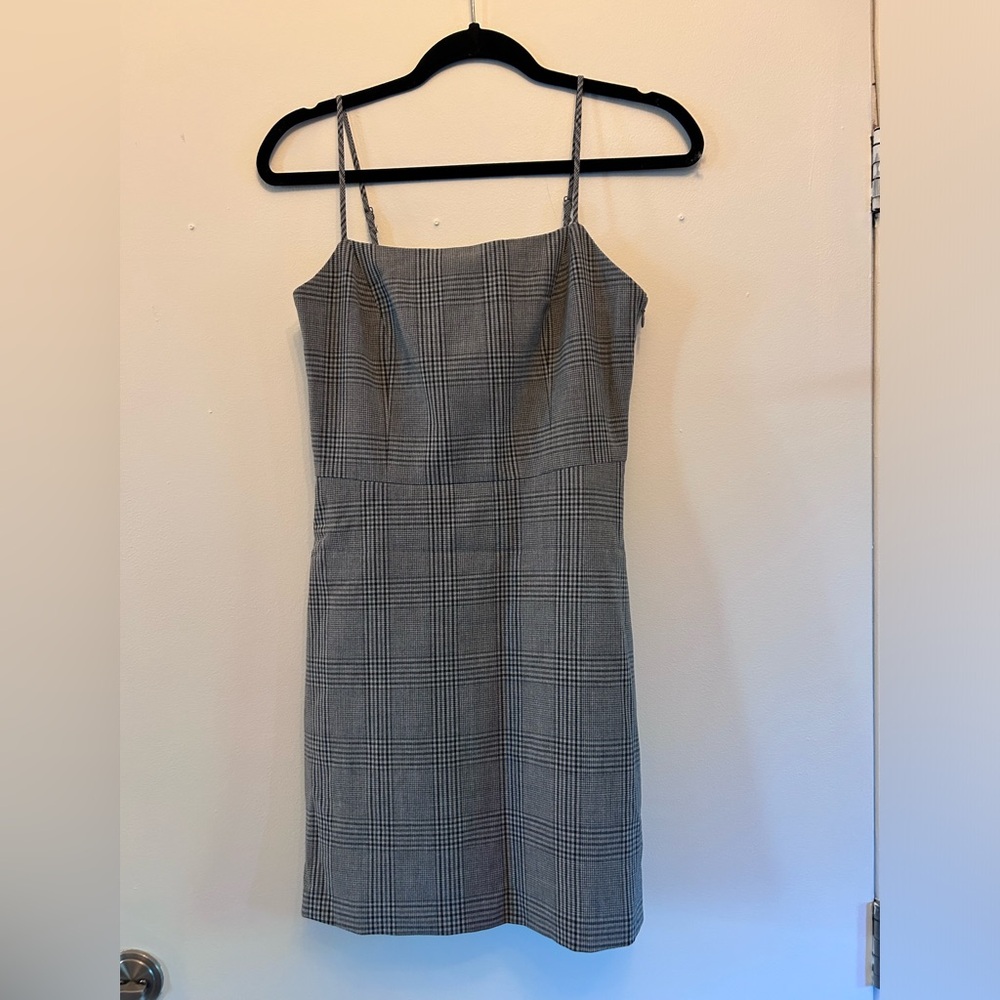 Wilfred Grey Plaid Mini Dress